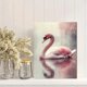 thumbnail image 2 of Qisvanset 12x16 Inch 2D Flat Framed Canvas Art, Soft Pink White Elegant Swan Modern Bird Nature Lover Home Wall Decor, 2 of 5