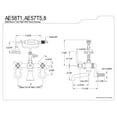 thumbnail image 5 of Wall-Mount Clawfoot Tub Faucet, Brushed Nickel, Tub Wall Mount AE57T8, 5 of 5