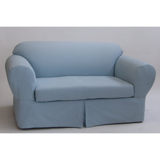 Classic Slipcovers Ten Ounce Cotton Twill Two Piece Loveseat Slipcover Com - Blue Denim Loveseat Slipcover Classic Slipcovers Ten Ounce Cotton Twill Two Piece Loveseat Slipcover Com - Blue Denim Loveseat Slipcover