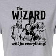 thumbnail image 3 of The Wizard of Oz - The Wizard Will Fix Everything - Juniors Cropped Cotton Blend T-Shirt, 3 of 5