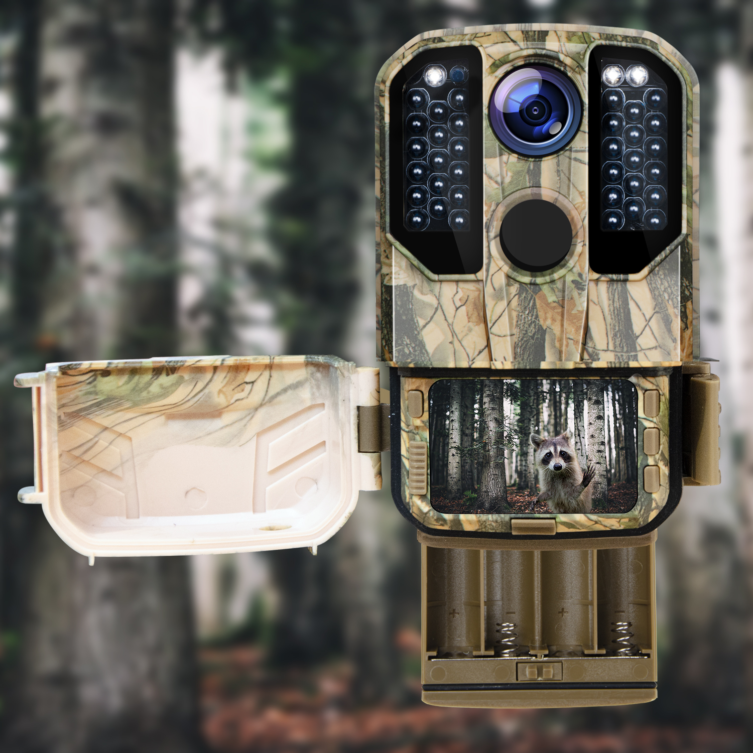 CAMPARK WiFi Trail Camera 24MP 1296P Bluetooth Game Hunting Deer Camera Night Vision Waterproof IP66 Motion Activated