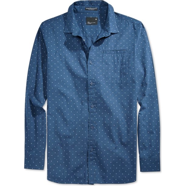 Tavik Porter LS Button Up Shirt para hombre, azul, grande Tavik Botones al frente