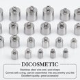 thumbnail image 6 of 32Pcs 8 Sizes Stainless Steel Cord Ends Inner Diameter Smooth End Caps Leather Cord End Cap Bead, 6 of 8
