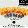 thumbnail image 7 of C & I Nail Drill Typhoon Style Efile for Electric File Machine, 1 Way Sharp File-Teeth for Acrylic Gel Nails Remove, Manicure Tools for Nail Techs Use, Right Hand Use Only, 7 of 7