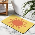 thumbnail image 3 of Boho Bathroom Rugs - Half Circle Non-Slip Bath Mat, Ideal for Bohemian Bedroom, Home Decor, Shower Rug, Easy to Clean, Indoor Floor Door Mat, Cute Sun Retro Design, 20x32 inch, 3 of 5