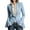 Light Blue #024, variant on Blazers for Women Vintage Floral Embroidered Bell Sleeve Cinched Waist Lapel Fall Casual Jacket, S