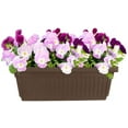 thumbnail image 3 of HC Companies 29.5 In Outdoor Fluted Plastic Venetian Flower Box, Chocolate, 3 of 10