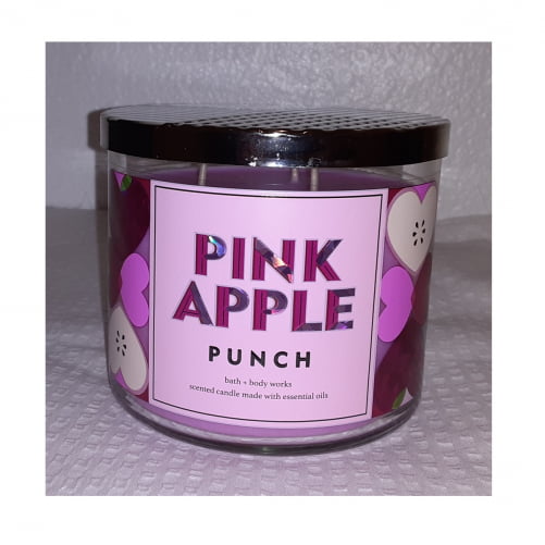 Bath & Body Works Pink Apple Punch 3 Wick Scented Candle 14.5 oz 