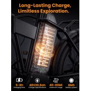 ESKUTE Folding Electric Bike for Adults, 1200W Peak Motor, 28MPH Top Speed, 48V 20.8Ah Removable Battery, Up to 80 Miles Range, 20x4.0 Fat Tires, 7-Speed, NFC Unlock, Black