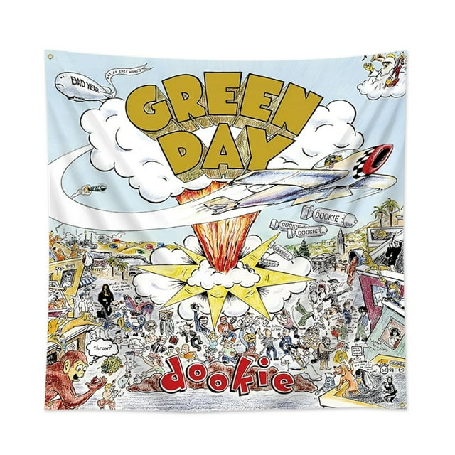 Tapestry Greens Days Dookies, diseño de bandera, 90 x 90 cm, 100% poliéster