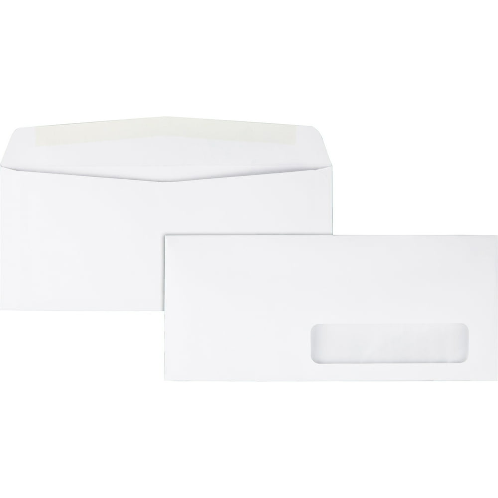 Quality Park Right Window Business Envelopes, White, 500 / Box