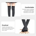 thumbnail image 4 of 1 juego de calentadores de brazos para mujer, medias largas y cálidas, calentadores de piernas decorativos de invierno., 4 of 8