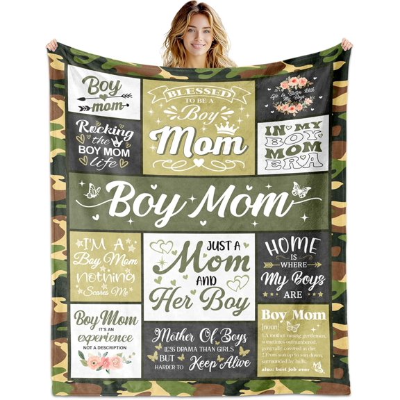Boy Mom Gifts Christmas, Boy Mom Gift for Women, Gifts for Boy Mom Birthday, in My Boy Mom Era Gifts Blanket 60"X50", Mom of Boys Gifts, Xmas Gifts for Boy Moms, Mom Birthday Gifts from Son