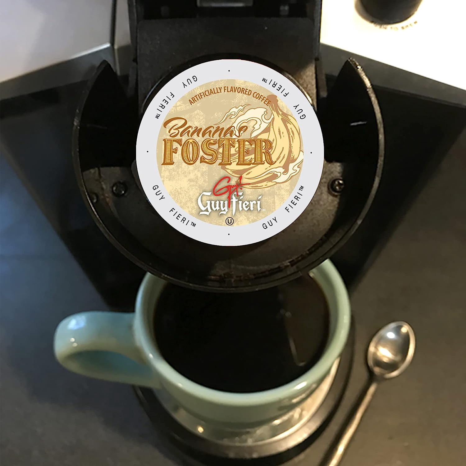 Guy Fieri Flavortown Roasts Flavored Coffee Pods, Bananas Foster Medium Roast Coffee in Single Serve Cups, 24 Count