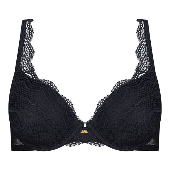 Brasier Vassarette Push Up Encaje Negro Talla 32B