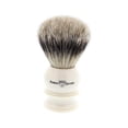 thumbnail image 2 of Edwin Jagger Silver Tip Badger Shaving Brush, Extra Large, Imitation Ivory, 2 of 4