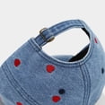 thumbnail image 6 of Women's Baseball Cap, Embroidered Heart Denim Trucker Hat, Adjustable Retro Vintage Style Cap for Women, Casual Outdoor Sun Hat for Daily Wear​-Dark Blue, 6 of 6