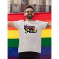 thumbnail image 2 of Happy Pride Bubblegum Text T-Shirt Men -Smartprints Designs, Male Small, 2 of 4