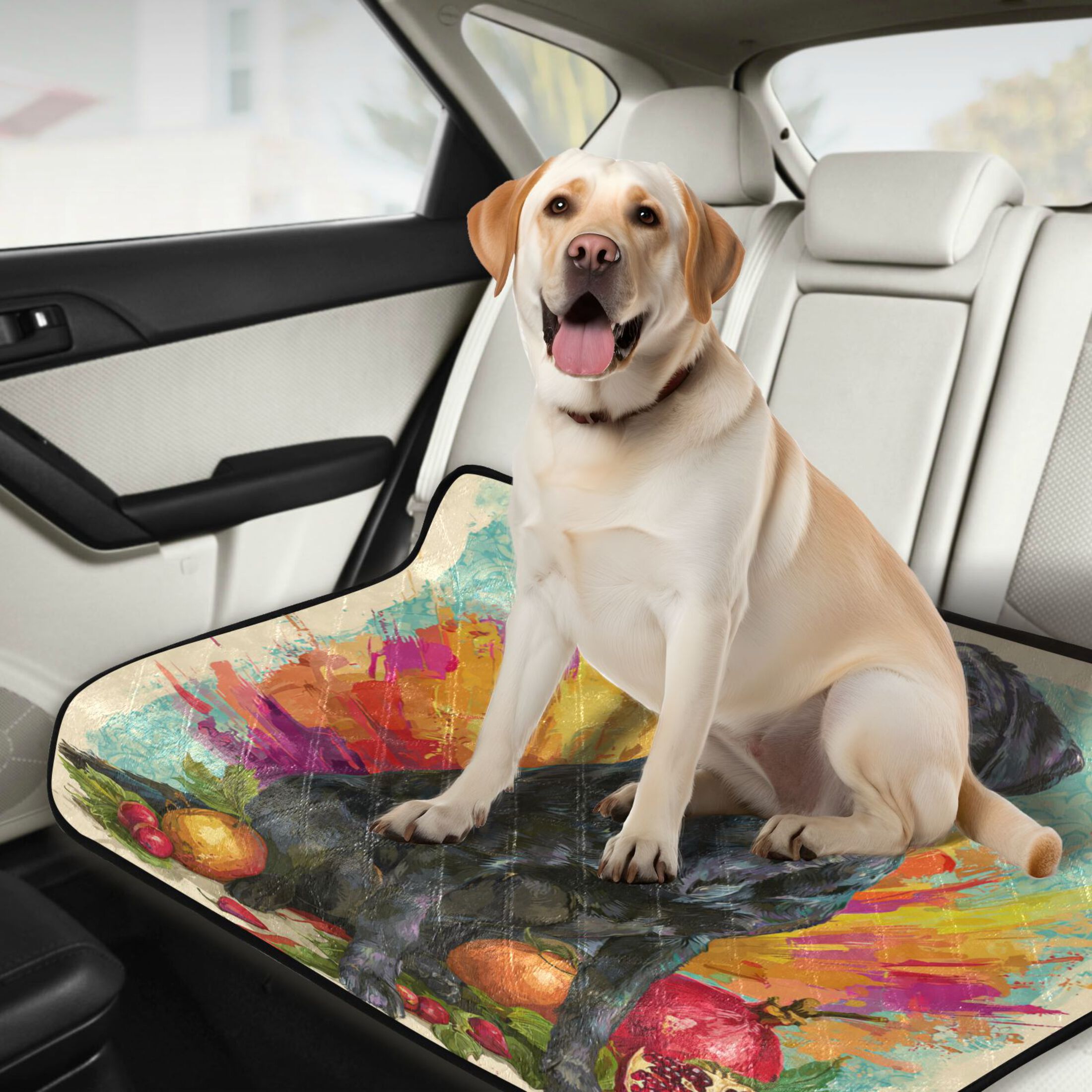 Qxltty Black Labrador Cat litter Pads Pet Set of 3 Diaper Mats Center Anti-leakage Layer Absorbent Soft and Comfortable