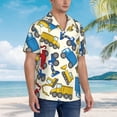 thumbnail image 6 of Truck Pattern Hawaiian Shirts For Men, Summer Short-Sleeve Relaxed-Fit Button-Down Shirts Medium, 6 of 8