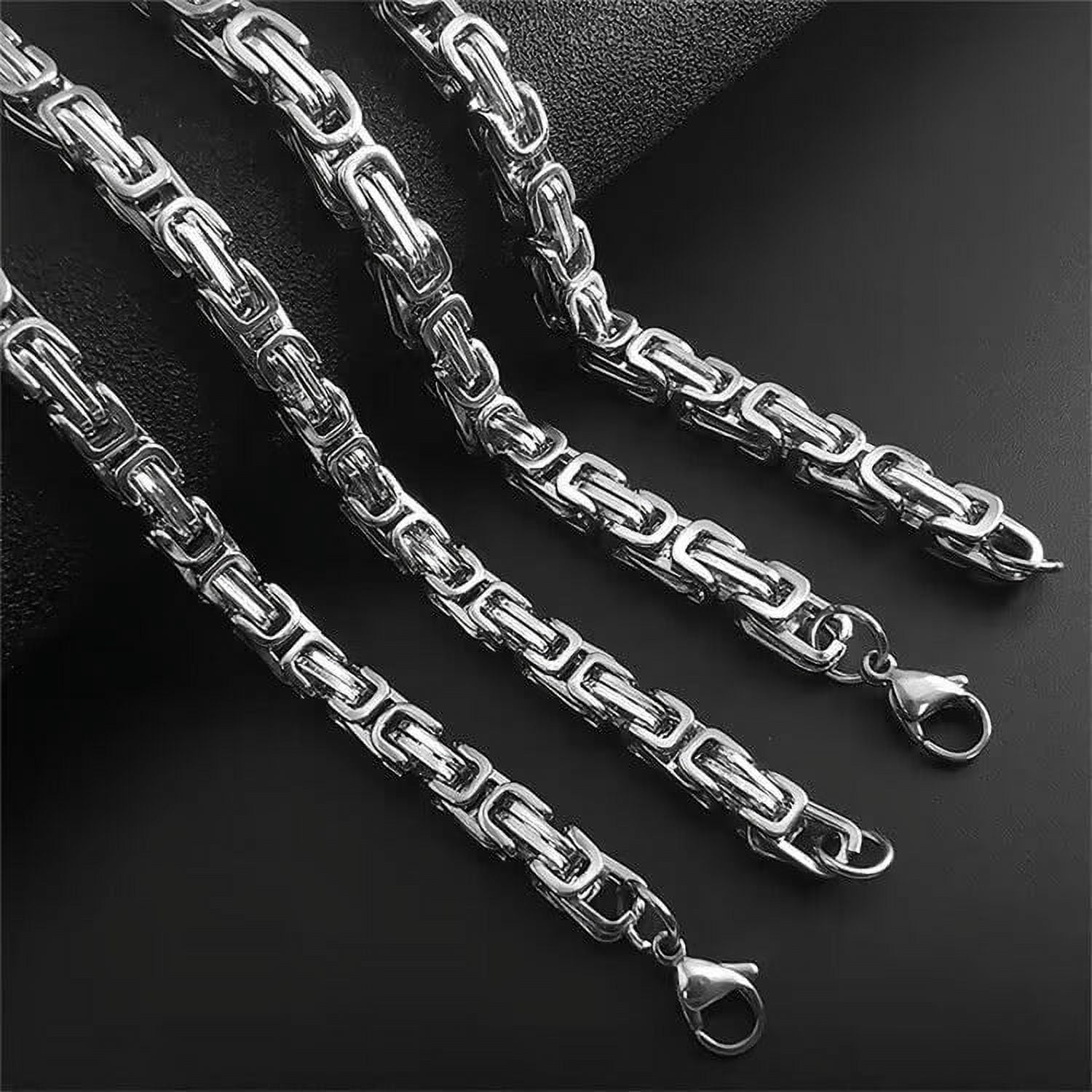 Fashion Trend Hip-Hop Stainless Steel Necklace for Men - Versatile American Style Titanium Steel Emperor Link Necklace