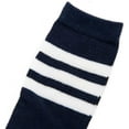 thumbnail image 4 of 1 par de calcetines de fútbol largos hasta la rodilla para niños y niñas, calcetines de equipo para niños, color negro, 4 of 6