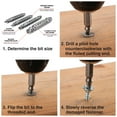 thumbnail image 4 of Performance Tool W491 X-Trax Screw Remover Set (4 Pieces) - Removes Stripped or Broken Screws, Dual Tips, Hardened Alloy, 4 of 14