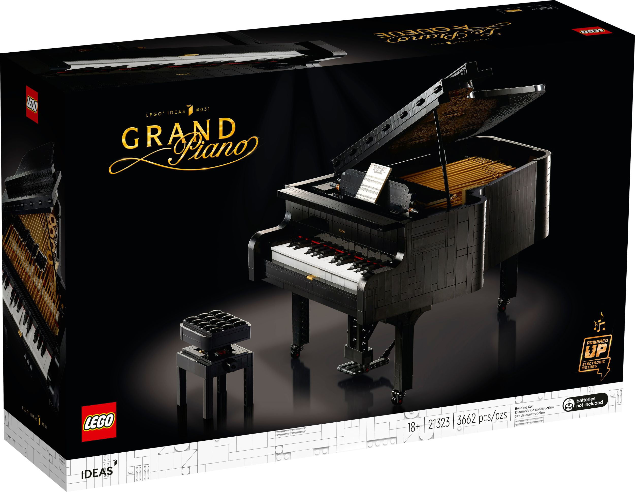 LEGO Ideas Le piano à queue 21323 Ensemble de construction, construisez votre propre piano (3 662 pièces)
