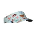 thumbnail image 2 of Daiia Cute Pug Dogs Pattern Sport Sun Visor Hats Visor Cap Adjustable Empty Top Baseball Cap Cotton Ball Caps for Women and Men, 2 of 8