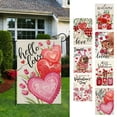 thumbnail image 4 of Valentine's Day Garden Flag Double Sided Outside Garden Love Heart and Tulip Rustic Yard Flag with Hello Love Text for Anniversary Wedding Yard Outdoor Decoration 11.81x17.72 Inch(Tulip), 4 of 4