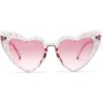 thumbnail image 1 of Clout Heart Goggles Retro Cat Eye Mod Style Vintage Kurt Cobain Gafas de sol, rosa JAMW Sencillez, 1 of 5