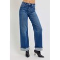 thumbnail image 6 of Risen Jeans - Tummy Control High Rise Cuffed Wide Jeans (31" Cuffed Inseam) - PW21046, 6 of 10