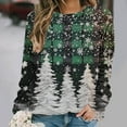 thumbnail image 2 of LSLJS Christmas Sweatshirts for Women Crewneck Long Sleeve Shirts Funny Trendy Christmas Print Graphic Fall Tops, Gifts for Women, S-2XL, 2 of 6