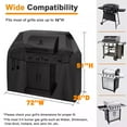 thumbnail image 2 of SkyTex Heavy Duty BBQ Grill Cover, Waterproof Oxford Fabric, 72'' Gas Grill Cover with Drawstring & Windproof Buckle Clips, Fits Grills of Weber Char-Broil, Black, 2 of 7