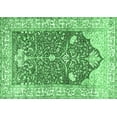 thumbnail image 1 of Ahgly Company Indoor Rectangle Animal Emerald Green Traditional Area Rugs, 2' x 5', 1 of 4