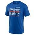 thumbnail image 2 of Men's Fanatics  Heather Royal New York Islanders 2024 Stanley Cup Playoffs Crossbar Tri-Blend T-Shirt, 2 of 4