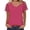 C-RD2590, variant on DHFJKG Women's Short Sleeve T Shirt V Neck Patchwork Lace Crochet Solid Color Summer Fashion Tee Casual Dressy Work Tunic Versatile Tops