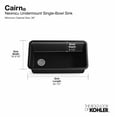 thumbnail image 6 of Kohler K-8206 Cairn 33-1/2" Undermount Single Basin Stone Composite Kitchen Sink - Matte, 6 of 7