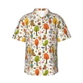 thumbnail image 2 of Xecao Animals Forest print Hawaiian shirt - a stylish short-sleeve button-down for men, perfect for casual beach and tropical outings., 2 of 9