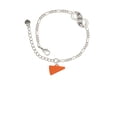 thumbnail image 2 of Delight Jewelry Acrylic 3/4" Orange Megaphone Silver-tone Paw Infinity Link Chain Bracelet, 6"+2" Extender, 2 of 3