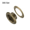 thumbnail image 3 of Uxcell 300set Grommets Kit Metal Eyelets 8mm 3/10" Hole Tiny Grommet for Shoes Clothes Belt Tag DIY Project, Bronze, 3 of 6