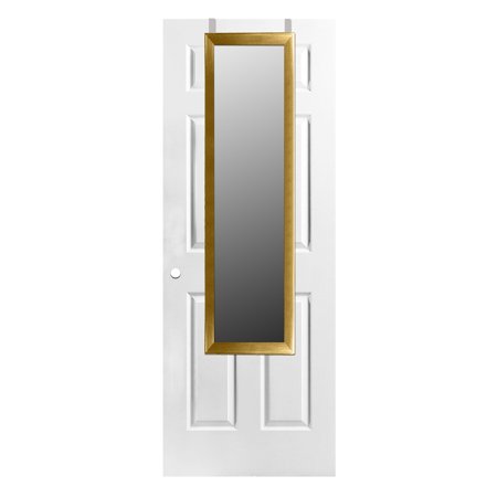 Home Basics Over the Door Mirror, Gold - Walmart.com