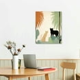 thumbnail image 2 of COMIO  cat wall decoration, modern colorful Bohemian black cat wall art, cute cat posters, palm leaf hanging wall art painting, home living room and bedroom decoration, 2 of 4