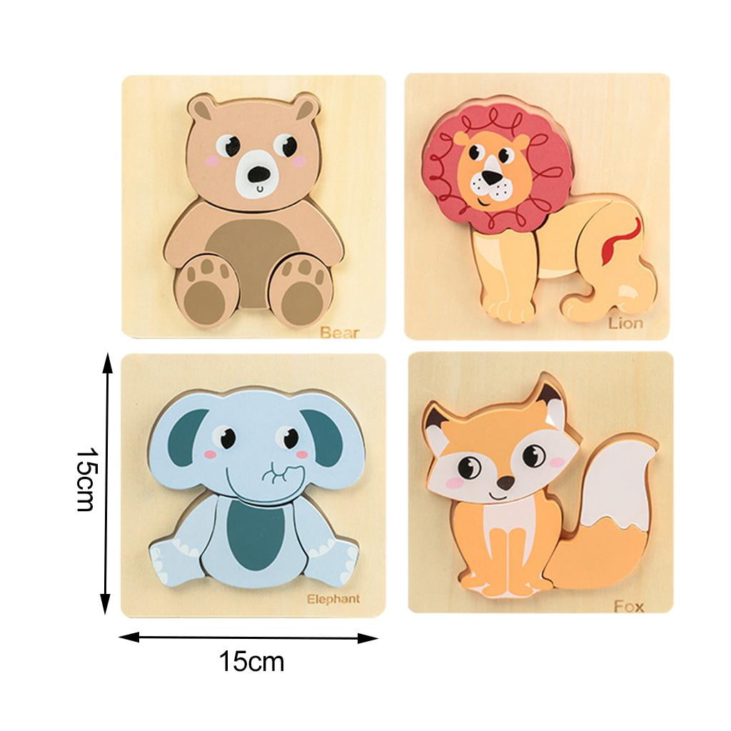 LeeQinersw Cartoon Jigsaw 3D Puzzle Brain Teasers Building Board Early Learning Educational Animal puzzle