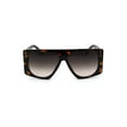 thumbnail image 2 of 80s Funk Disco Flat Top Rectangular Mob Plastic Sunglasses Tortoise Smoke, 2 of 4