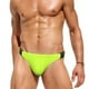 thumbnail image 3 of Bañador Sexy de liberación rápida para hombre, dos botones en los laterales, ropa de baño de nailon de cintura baja, traje de baño liso a la moda para hombre, Bikini de cadera completa, 3 of 5