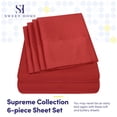 thumbnail image 2 of Sábanas de la colección Sweet Home, 6 unidades, color rojo samba, 2 of 7
