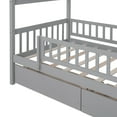 thumbnail image 6 of Holaki Twin Size House Bed with Storage Drawers for Kids, Gray, 6 of 7