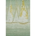 thumbnail image 2 of Addison Rugs Mayfield Premium Machine Washable Transitional Coastal Green Rectangle Rug, 3' X 5' Machine Washable Transitional Coastal Green Oversized Sherpa Throw Blanket, 2 of 6