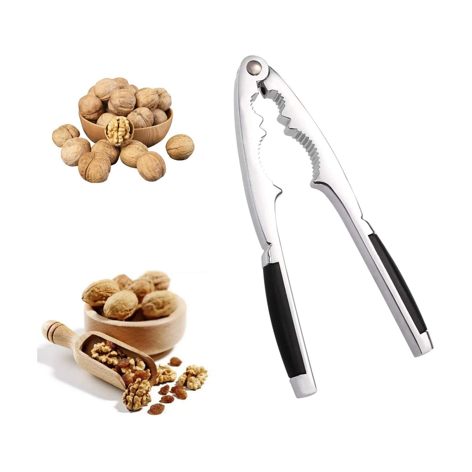 Wqqzjj Kitchen Gadgets Gifts Sale Deals Nut Cracker Pecan Walnut Alloy Sheller Nut Opener Kitchen Plier on Clearance, Size: 6.69*1.57*0.39, Other